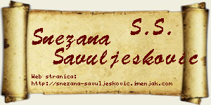 Snežana Savuljesković vizit kartica